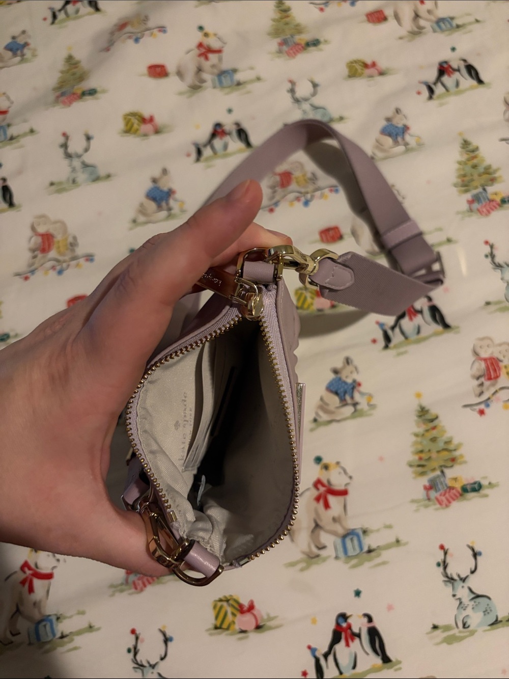 kate spade Lavender Ruffled Crossbody Phone Pouch - Picture 4 of 4
